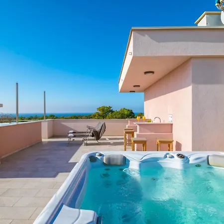 Karizma With Pool, Jacuzzi, And Sea View Villa
